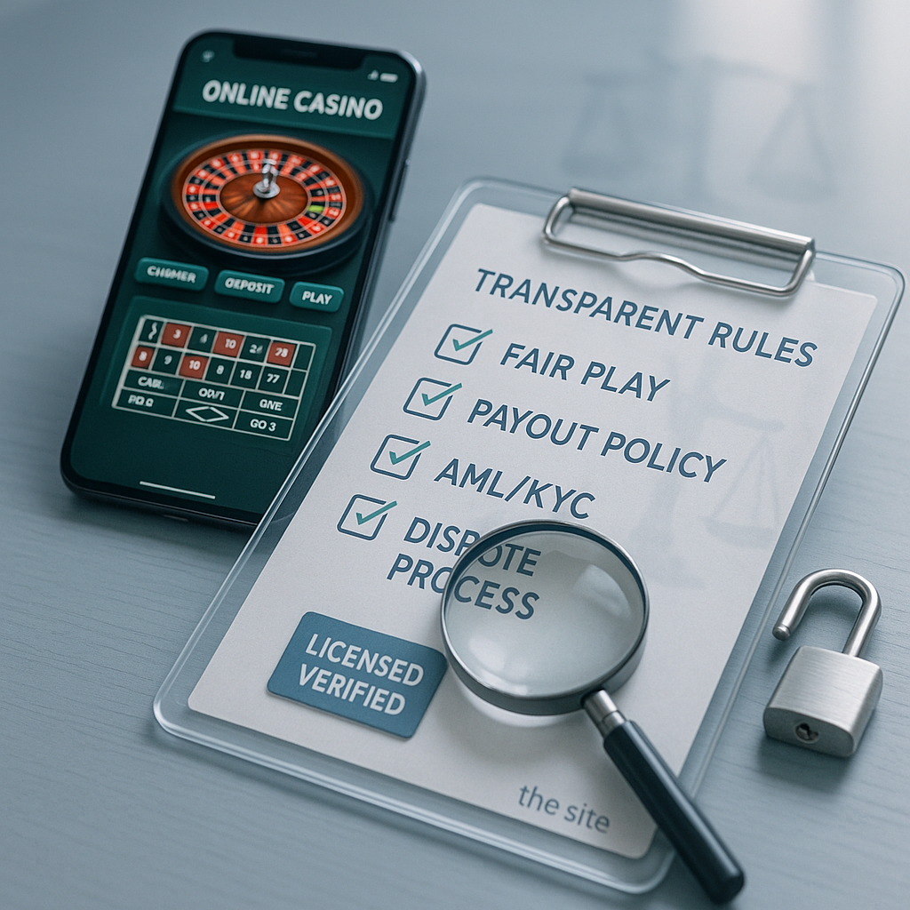 Clean daylight photo of a smartphone gambling app seen through a clear checklist with